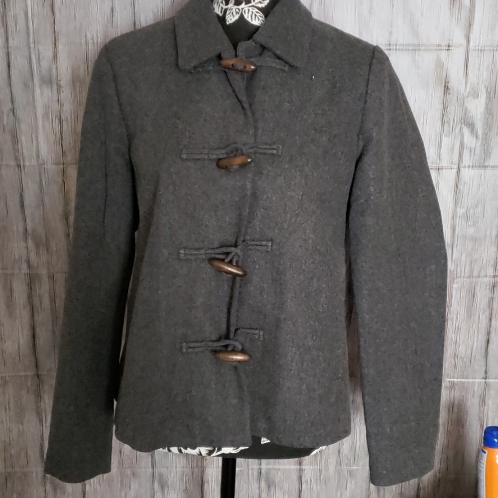 Liz Claiborne Wool Gray Peacoat